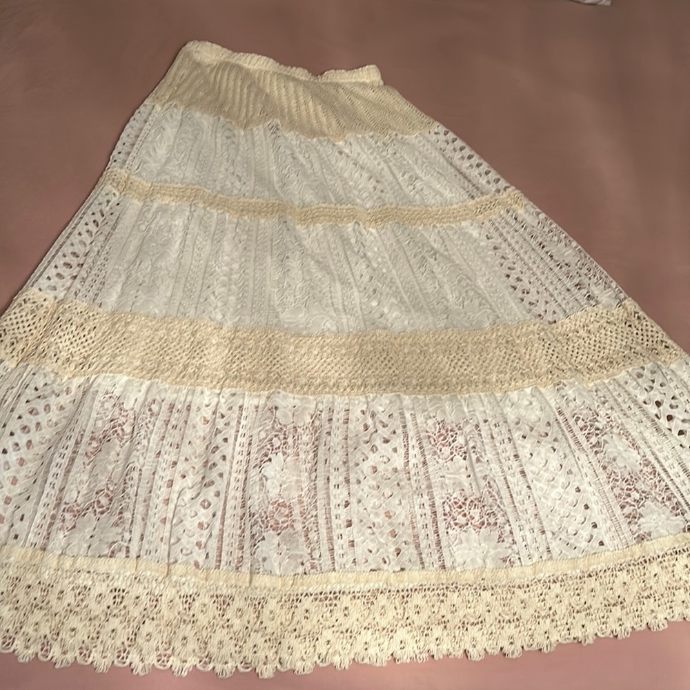 Tiered maxi skirt bohemian